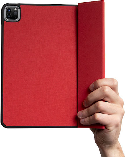 Crong Flexfolio iPad Pro 11" 2022-2021 iPad Air 11” M2 2024 iPad Air 10.9” 5th-4th Gen Case Apple Pencil Function Red