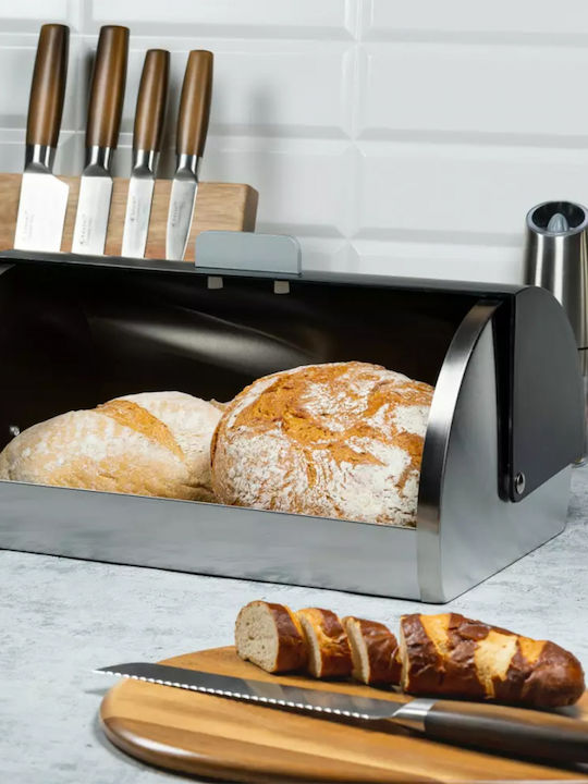 KING Hoff Bread Box Inox Gray 39.5x28x18.5cm