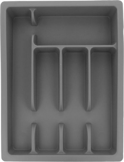 Brunbeste Besteckeinsatz für Schubladen Aufklappbar Kunststoff 47x37.5x6.5cm Grau