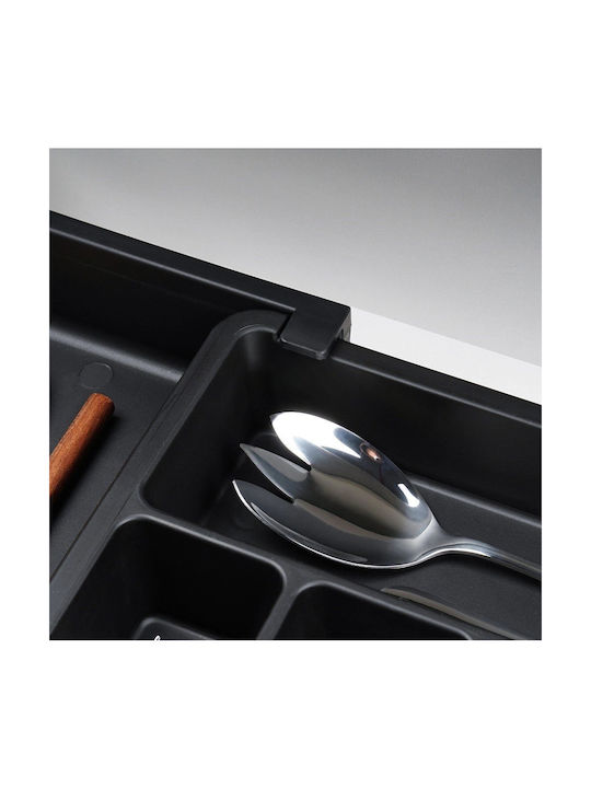 Orion Opening Plastic Drawer Cutlery Tray 56.5x37x5cm Black