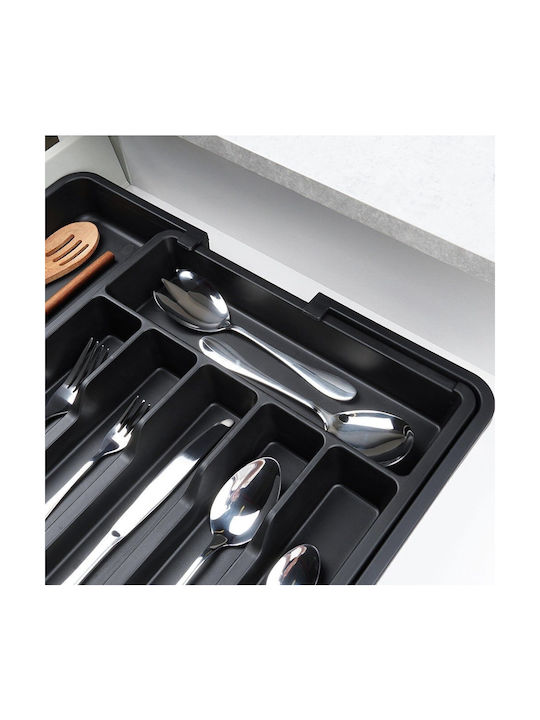Orion Opening Plastic Drawer Cutlery Tray 56.5x37x5cm Black