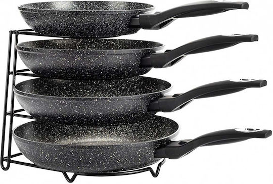 KING Hoff Metallischer Küchenorganisationsständer 25.5x21.5x27.5cm Schwarz