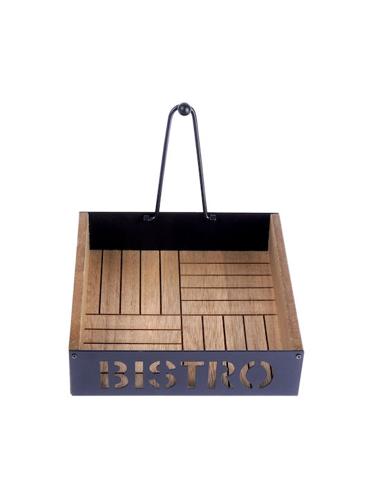 Zaros Wooden Napkin Holder Beige 18x18x5cm KZ291