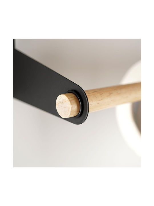 Vilde Wooden Paper Towel Holder Black 32x10x18cm 229060
