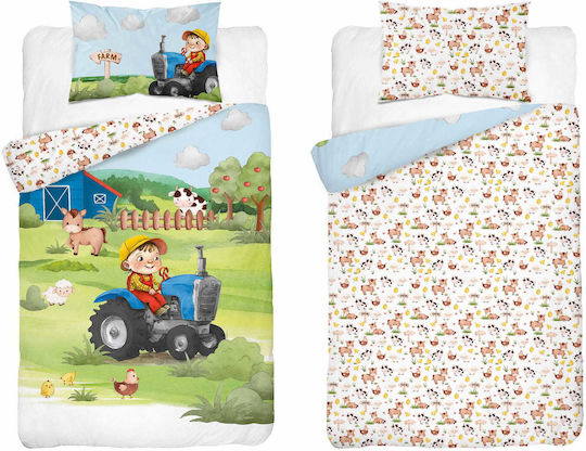 Detexpol Baby Duvet Cover Set With Pillowcase Blue 100x135cm