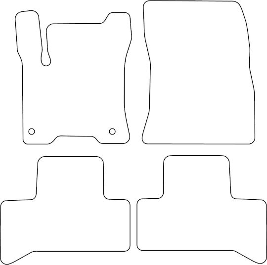 Set Covorașe Velur Compatibile Mercedes EQA H243 2021 Margine Roșie