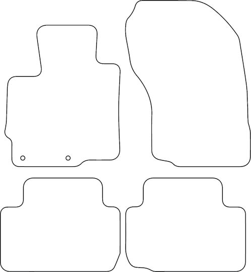 Set Velour Mats Matching Mitsubishi Eclipse Cross 2017 Blue Edging