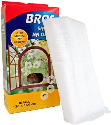 Bros Σίτα Παραθύρου με Σκρατς Σταθερή Λευκή 150x130cm