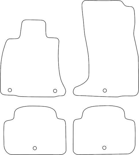 Set Velour Mats Fitting Kia Stinger 4x4 2017 Red Edging