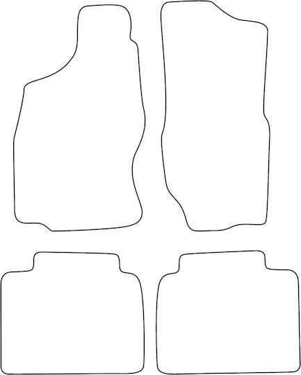 Set Velour Mats Matching Nissan Terrano Ii 1993-2003 3-door Blue Edging