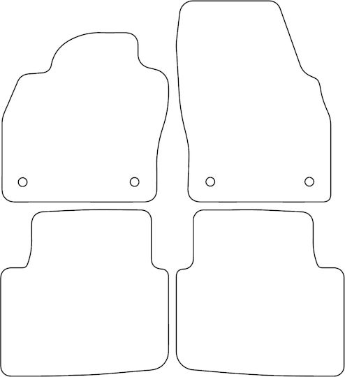 Set Velour Car Mats Fitting Skoda Scala 2019 Red Edging