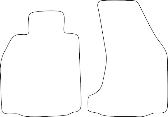 Set Velour Mats Fitting Porsche Cayman 2005-2012 Blue Edging