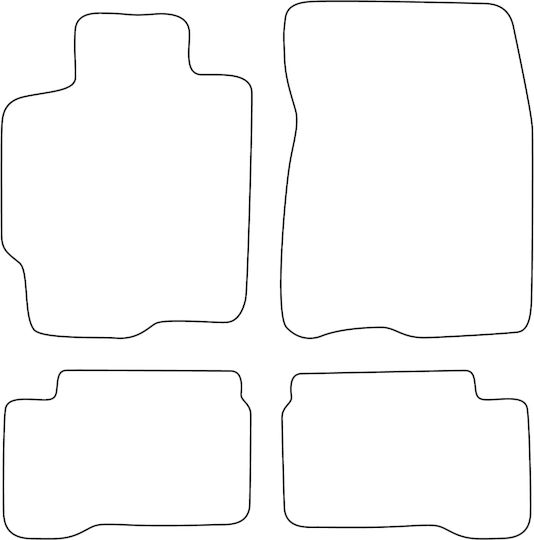 Set Covorașe Auto Velur Pentru Mazda 323 Ba 1994-1998 Margine Roșie