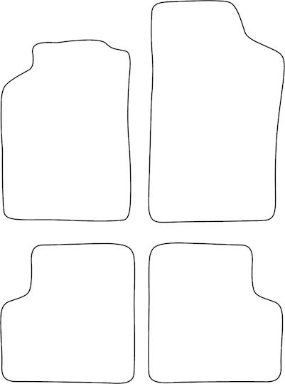 Set Velour Car Mats Fitting Citroen Xantia 1993-2001 Red Edging
