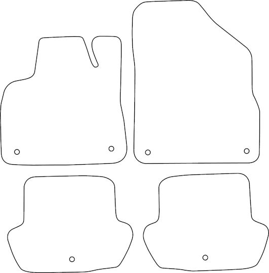 Set Velour Mats Fitting Citroen Ds5 2011-2015 Black Edging