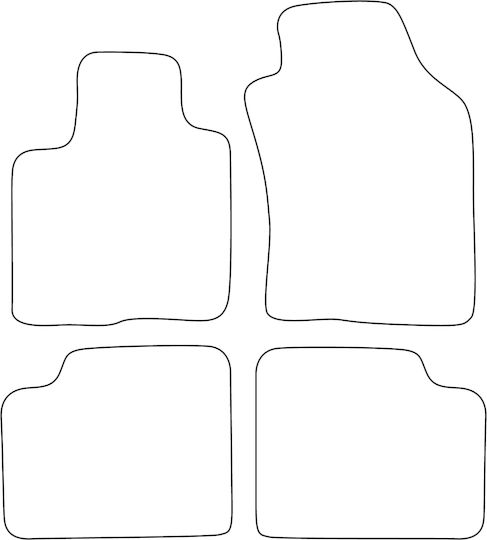 Set Velour Mats Fitting Lancia Ypsilon Iii 2011 Black Edging