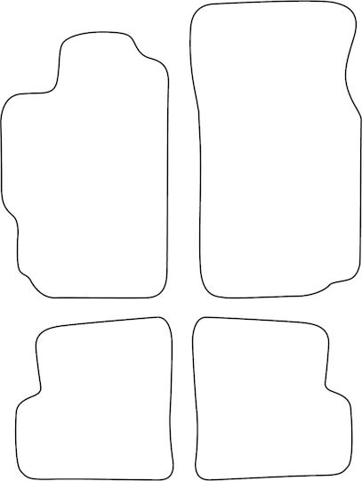 Set Covor Velur Compatibil Peugeot 406 1995-2004 Margine Roșie