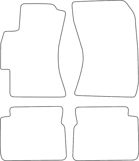 Set Covorașe Velur Potrivite Subaru Padurar Iii 2008-2012 Margine Albastră