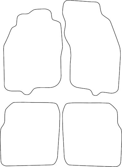 Set Velour Mats Fitting Mitsubishi Carisma 1995-2004 Red Edging