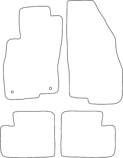 Set Velour Mats Matching Fiat Grande Punto 2005-2012 Blue Edging