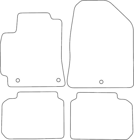 Velour Mat Set Compatible Hyundai Elantra Vi 2015-2020 Red Edging