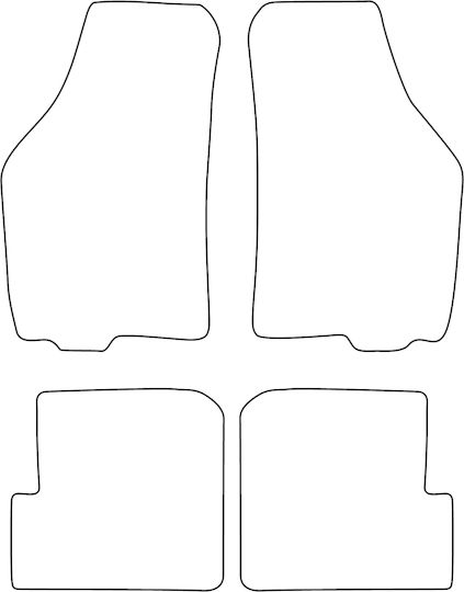 Velour Carpet Set Fitting Lancia Ypsilon I 1996-2003 Black Edging