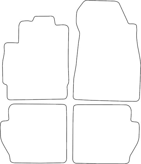 Set Velour Mats Fitting Mazda 2 Ii 2007-2014 Red Edging