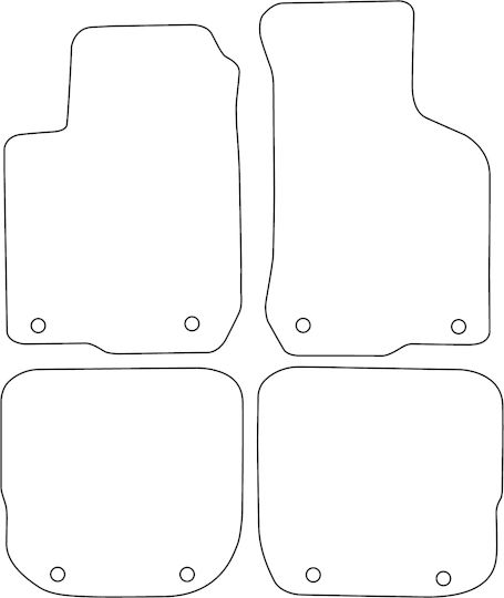 Set Covorașe Velur Potrivite Audi S3 I 1996-2003 Cu Margine Albastră