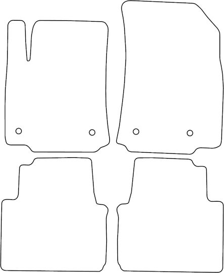 Set Velour Mats Fitting Citroen C3 Aircross 2018 Red Edging
