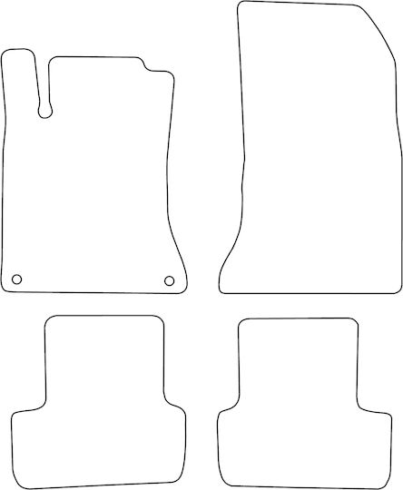 Set Covorașe Auto Velur Compatibile Mercedes GLA I X156 2013-2019 Margine Roșie