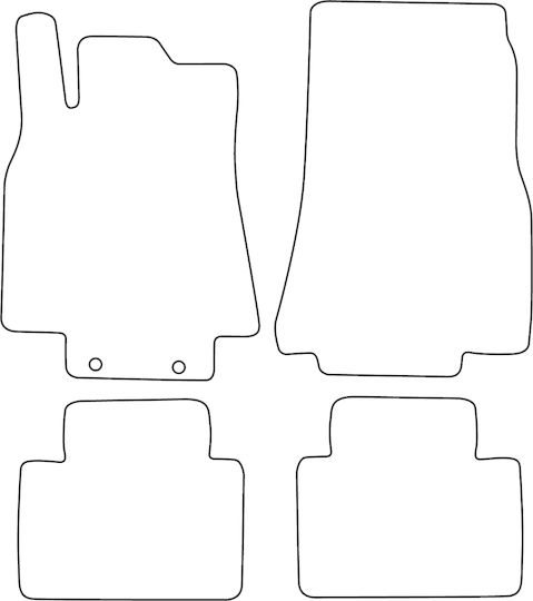 Комплект Килими За Кола От Велюр За Mercedes B-Class W245 2005-2011 Черна Обшивка