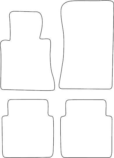 Velour Carpet Set Fitting Mercedes S-class W126 1979-1991 Red Edging