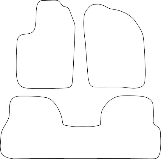 Velour Carpet Car Mats Set Front and Back Renault Scenic I 1996-2003 Red Raised Sides