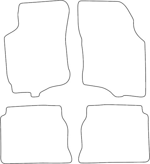 Set Covorașe Velur Potrivite Mitsubishi Galant Vi 1988-1992 Margine Albastră