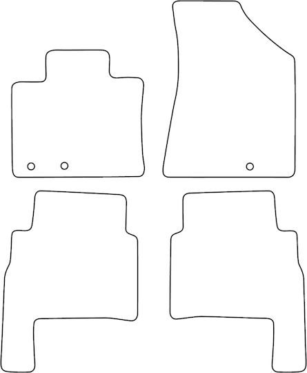Velour Mat Set Compatible Kia Sorento Ii 2009-2012 Red Edging