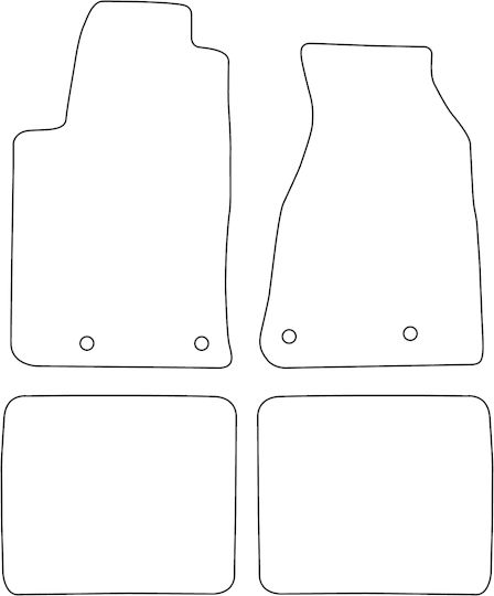 Set Velour Mats Matching Audi 80 B4 Cabrio 1988-1994 Blue Edging