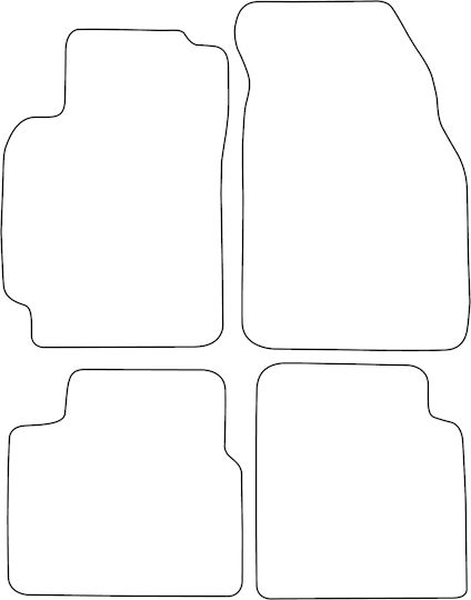 Set Covorașe Auto Din Velur Compatibil Honda HR-V I 3 Uși 1998-2005 Margine Neagră