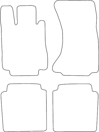 Set Velour Car Mats Matching Mercedes S-Class W220 Long 4-Matic 1998-2005 Blue Edging