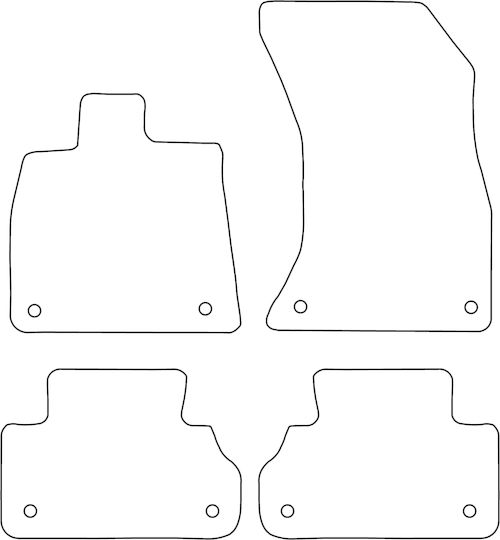 Set Velour Mats Matching Audi Q5 Ii Fy Hybrid 2019 Red Edging