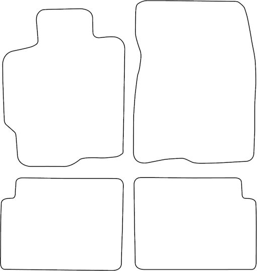 Set Velour Car Mats Matching Mazda 323 Bj 1998-2003 Blue Edging