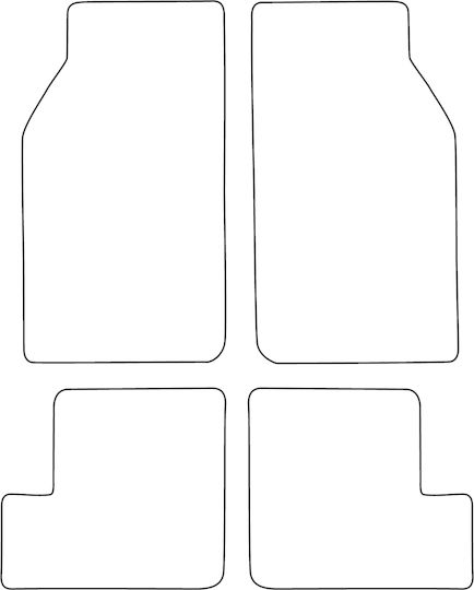 Set Covorașe Velur Potrivite Pentru Opel Kadett D 1979-1984 Margine Albastră