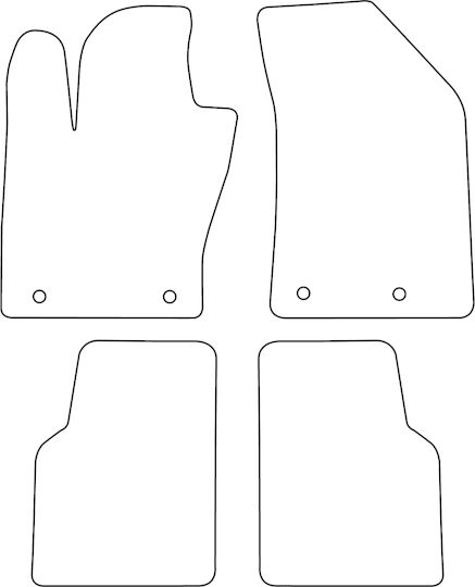 Velour Carpet Set Compatible Jeep Compass Ii 2017 Red Edging