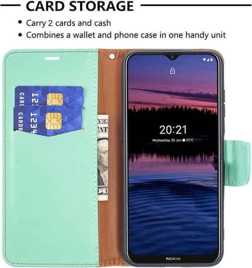 Husă Wallet Nokia G20 G10 Verde