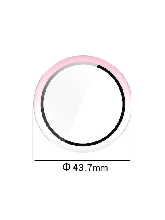 Bizon Case+glass Watch Case Glass Google Pixel Watch 3 41mm White-pink Bizon Case+glass Watch Case Glass Google Pixel Watch 3 41mm White-pink