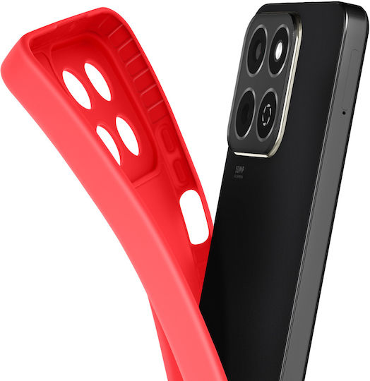 Avizar Case Honor 200 Smart Silicone Matte Camera Block Protected Red