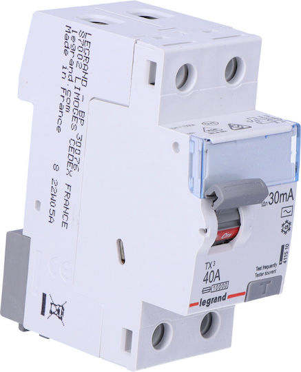 Legrand Relee de Fază Scurgere de pământ 40A Bipolar cu Tensiune 230V
