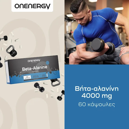 OnEnergy Beta-Alanine 4000mg 60 Κάψουλες