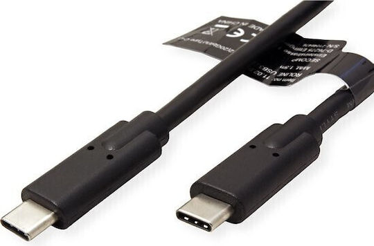 Roline Braided USB 3.0 Video Cable USB-C Male - USB-C 100W PD Grey 0.5m