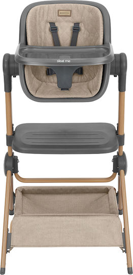 Kikka Boo 2in1 Bedside Crib + Highchair Sleat Me Beige 31003020110