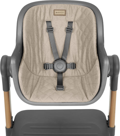 Kikka Boo 2in1 Bedside Crib + Highchair Sleat Me Beige 31003020110
